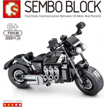Конструктор SEMBO BLOCK 701131 Коллекционная модель мотоцикла (чёрный)