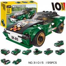Конструктор DECOOL 31015 Зелёный спорткар (10 в 1)