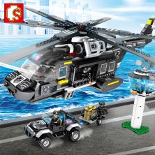 Конструктор SEMBO BLOCK 102458 Большой транспортный вертолёт